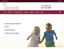 Tablet Screenshot of humfeldchiropractic.com